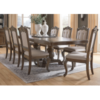 Uki Rectangular Extendable (6 to 10 Seaters) Dining Table Set with 8 Wooden Chairs